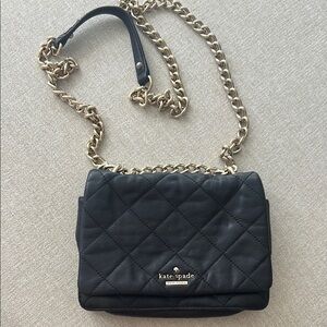 Kate Spade Black Quilted Leather Shoulder Bag
